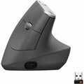 Logitech Mouse, Ergonomic, 4inWx5inDx4inH, Black/Silver LOG910005447